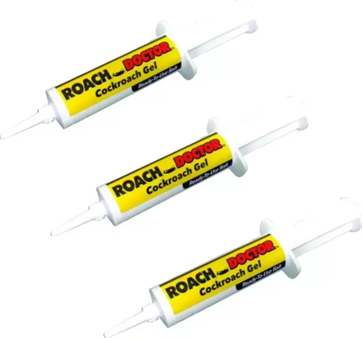 Cele 3 seringi cu gel RoachDoctor incluse în set