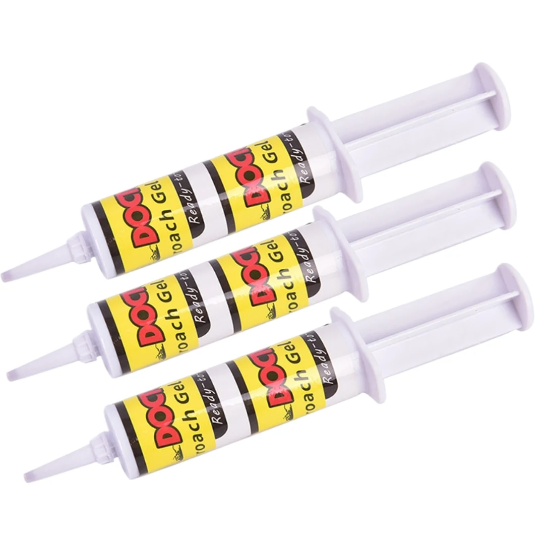 Set de 3 seringi cu gel insecticid RoachDoctor Max Force, cu eticheta galbenă Roach Doctor Cockroach Gel